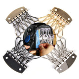 Metal Key Holder Key Row Keyring Organnizer 6 Snap Hook for Leather Craft