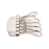 Metal Key Holder Key Row Keyring Organnizer 6 Snap Hook for Leather Craft