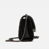 Metal Lock Tote Bags for Women Wrinkled Handbag  