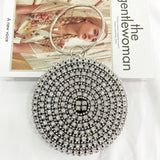 Metal Round Bracelet Evening Bags for Women High Rhinestone Shoulder Bag Purse