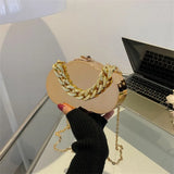 Metallic Cloud Handbags Mini Bag Mirror Chain Party Hard Shell