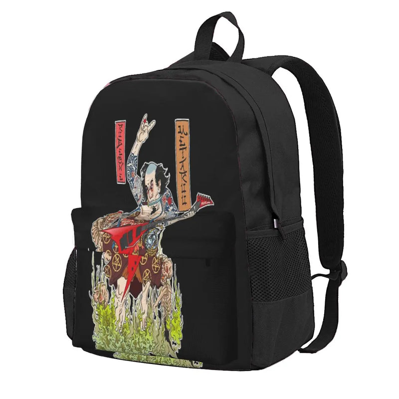 Metaruu Samurai Metalhead Backpacks Men's & Women's Zipper Close