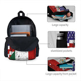 Mexican American Flag Distressed Look Backpack