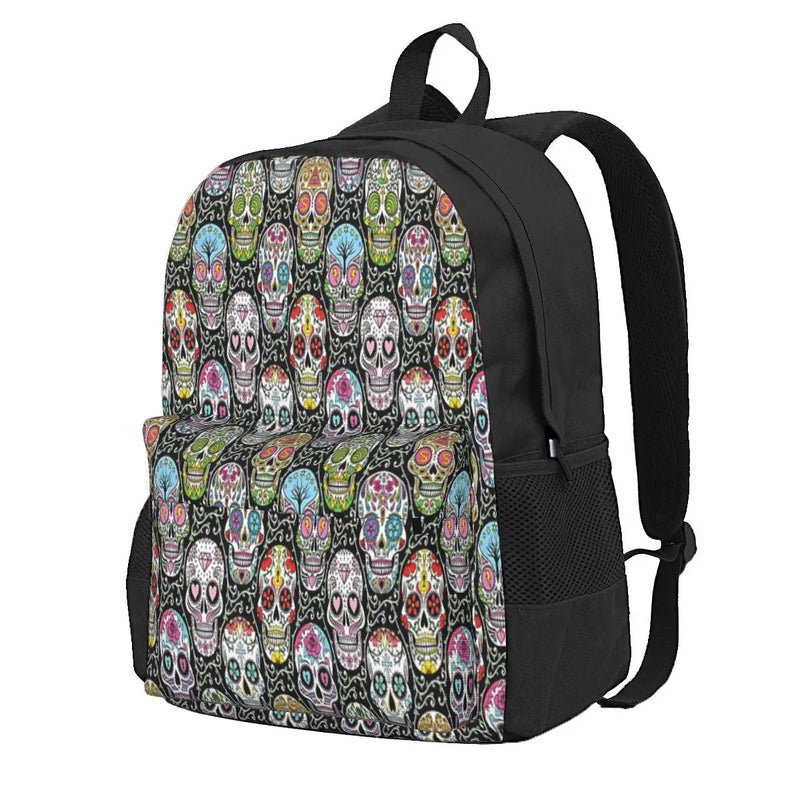 Mexican Skull Pattern Backpacks Vintage Men's Women's Girl Feminina Backpack