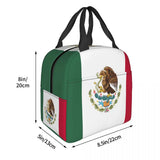 Mexico Flag Lunch Food Box Bag Insulated Thermal Cooler Tote Bag