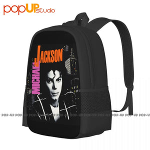 Michael Jackson Bad Tour 1988 Backpack Large Capacity Vintage Schoolbag