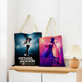 Michael Jackson Pattern Market Shopping Bag Double Sided Print