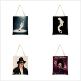 Michael Jackson Pattern Market Shopping Bag Double Sided Print