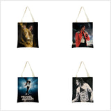 Michael Jackson Pattern Market Shopping Bag Double Sided Print