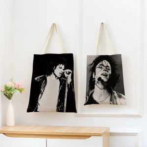 Michael Jackson Pattern Market Shopping Bag Double Sided Print