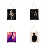 Michael Jackson Pattern Market Shopping Bag Double Sided Print