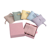 Microfiber Velvet Small Jewelry Gift Bags 7x8cm Drawstring Organizer Pouches