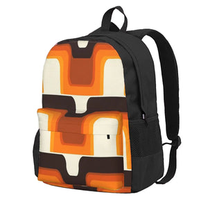 Orange 70s Style Backpack for Men and Women