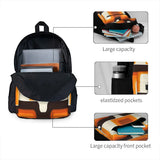 Orange 70s Style Backpack for Men and Women