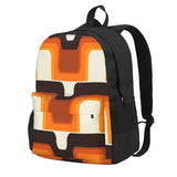 Orange 70s Style Backpack for Men and Women