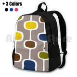 Mid Century Modern Pattern Outdoor Hiking Backpack