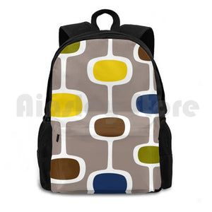 Mid Century Modern Pattern Outdoor Hiking Backpack