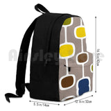 Mid Century Modern Pattern Outdoor Hiking Backpack
