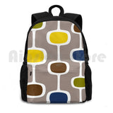 Mid Century Modern Pattern Outdoor Hiking Backpack