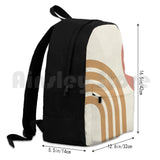Mid Century Modern Pink-Sun & Rainbow Outdoor Hiking Backpack