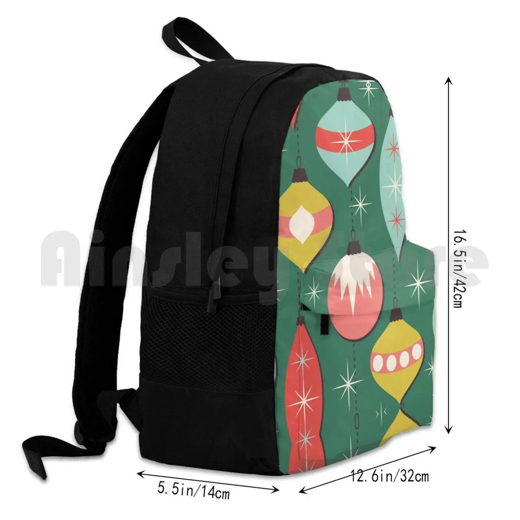 Mid Century Modern Christmas Ornaments Backpack