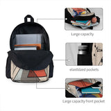Midcentury Modern Abstraction Backpacks Men's & Women's Anime Bag