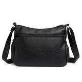Middle Age Kangaroo Shoulder Handbag Leather Messenger Bags Gift for Mommy Women