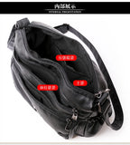 Middle Age Kangaroo Shoulder Handbag Leather Messenger Bags Gift for Mommy Women