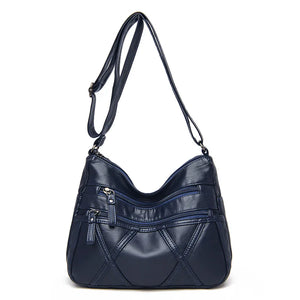 Elderly Mother Leather Shoulder Bag Large Capacity Handbag