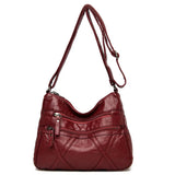 Elderly Mother Leather Shoulder Bag Large Capacity Handbag