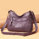 Elderly Mother Leather Shoulder Bag Large Capacity Handbag
