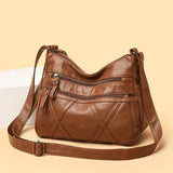 Elderly Mother Leather Shoulder Bag Large Capacity Handbag