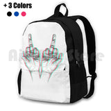 Middle Fingers Outdoor Hiking Backpack Waterproof Camping Travel