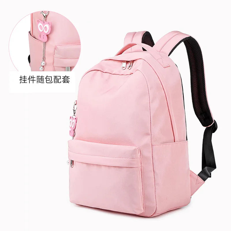 Middle School Student Female Solid Knapsack Backpack