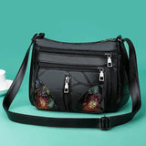 Japanese Soft PU Shoulder Crossbody Bag for Women Large Capacity