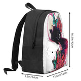 Midnight Cat Watercolor Backpacks Men's Women's Zip Pockets