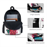 Midnight Cat Watercolor Backpacks Men's Women's Zip Pockets