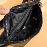 Mihaivin Rock Skull Belt Bag Rivet Chest Bag Waist Bag Women Men Bum Bags