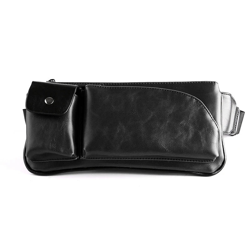 Leather Chest Bag Rivet Waist Crossbody Bag