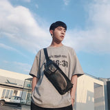 Leather Chest Bag Rivet Waist Crossbody Bag
