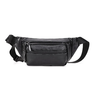 Waterproof Chest Bag Fanny Pack Leather Bum Pouch