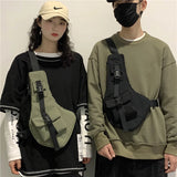Tactical Chest Bag Hip-Hop Crossbody Pack Unisex Street Style Waist Bag