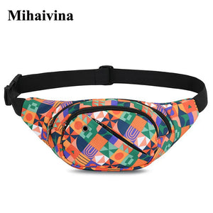 Colorful Waterproof Fanny Pack Teenager Outdoor Sport Waist Bag