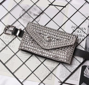 Detachable Fur Fanny Pack Women Waist Bag Belt Bag