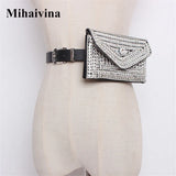 Detachable Fur Fanny Pack Women Waist Bag Belt Bag
