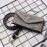 Detachable Fur Fanny Pack Women Waist Bag Belt Bag