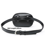 Women Waist Bag Pleated Round Belt Bag Chain Shoulder Bags Female