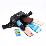 Skull Rivet Chest Bag Hip Bum Waist Belt PU Leather Shoulder Bag