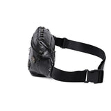 Skull Rivet Chest Bag Hip Bum Waist Belt PU Leather Shoulder Bag