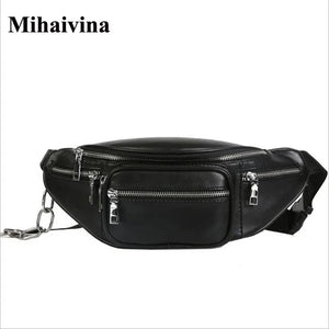 Unisex Waist Belt Bags Circular Chest Pack Bag Casual Women Shoulder Bags Men Tr